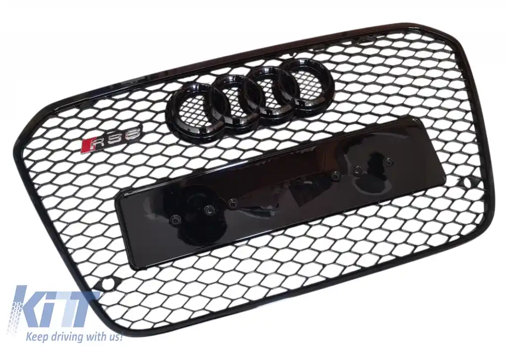 Grilaj frontal stil RS6 potrivit pentru Audi A6 C7 2013 - 2016!-image-6326344