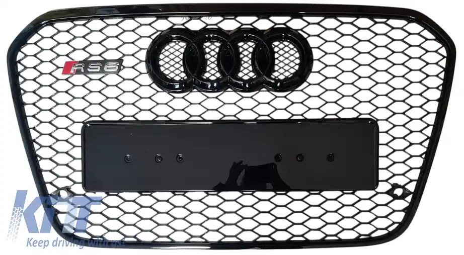 Grilaj frontal stil RS6 potrivit pentru Audi A6 C7 2013 - 2016!-image-6326345