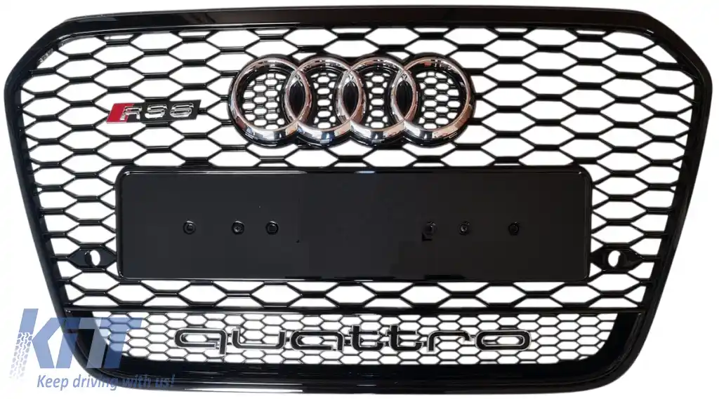 Grilaj frontal stil RS6 Quattro potrivit pentru Audi A6 C7 2013 - 2016!-image-6326328