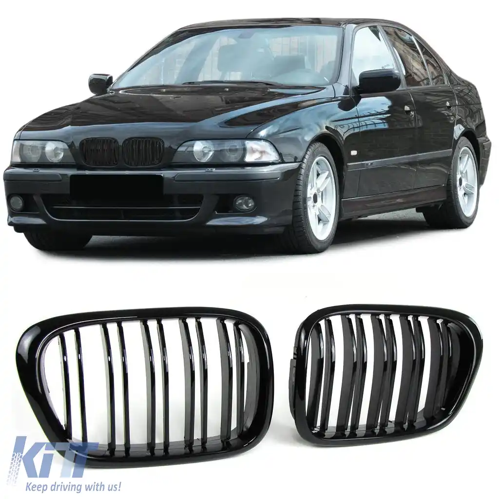 Grilaj glossy cu dublu fante pentru performanță sportivă, potrivit pentru BMW Seria 5 E39 95-03