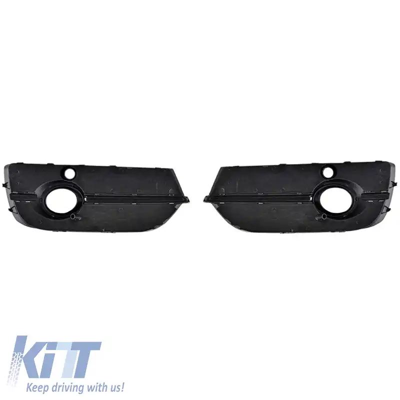 Grilaj lateral pentru bara de protecție frontală potrivit pentru Audi Q3 8U 11-15 RSQ3 Look Negru Lucios / Crom Cu PDC Stânga & Dreapta 2 Piese-image-6300646