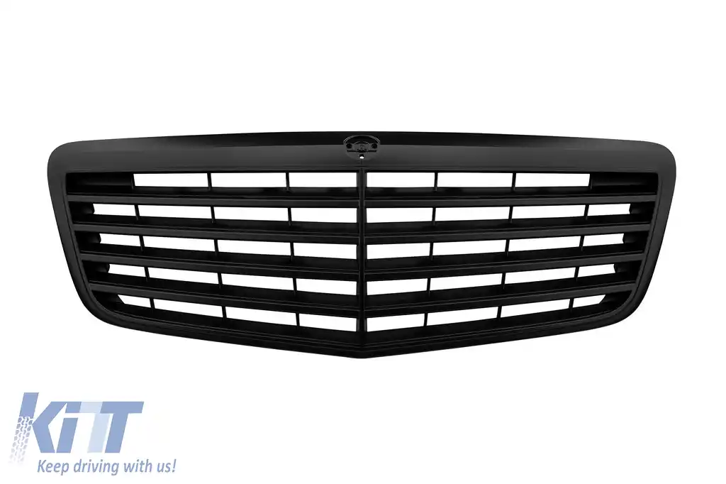 image-10-Grilaj mat negru potrivit pentru Mercedes E-Class W211 2007-2009