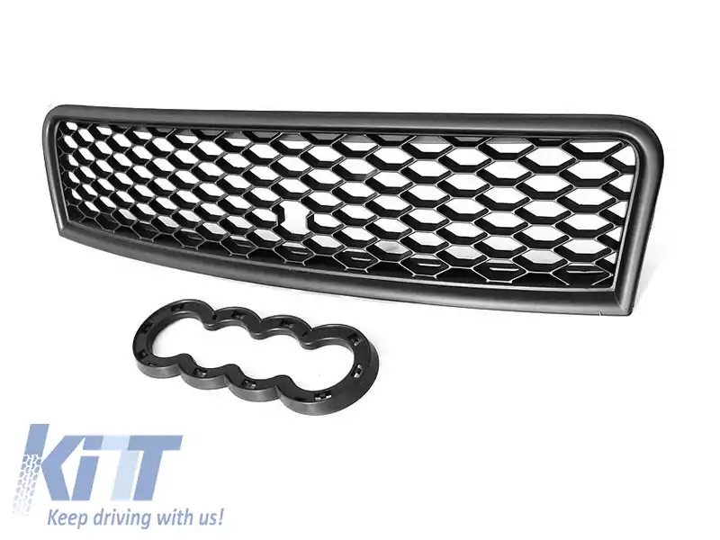 image-36-Grilaj mat negru tip RS potrivit pentru Audi A4 B6 sedan, break 2000-2004