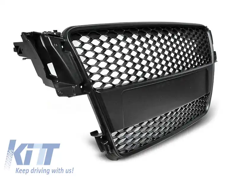 image-26-Grilaj mat negru tip RS potrivit pentru Audi A5 2007-2011 Sportback, coupe, cabrio cu bara standard sau S-line