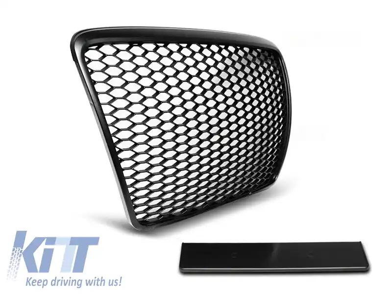 Grilaj mat negru tip RS potrivit pentru Audi A6 C6 sedan, break 2009-2011