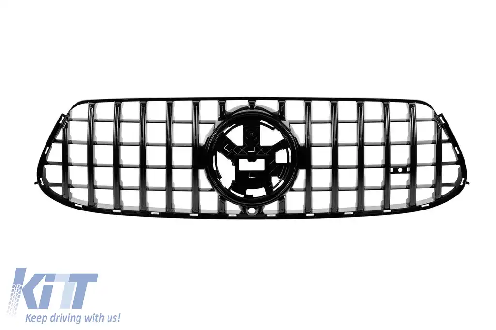 Grilaj negru lacuit tip GT potrivit pentru bara frontală GLE63 pe Mercedes GLE W167, GLE Coupe C167 după 2019