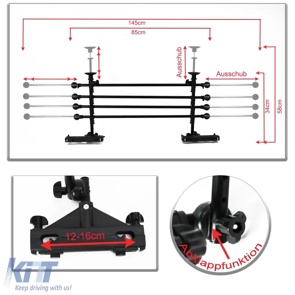 Grilaj pentru compartimentul de bagaje Grilaj de protecție Grilaj de separare Grilaj pentru câini universal pentru mașini SUV Kombi-image-6198634