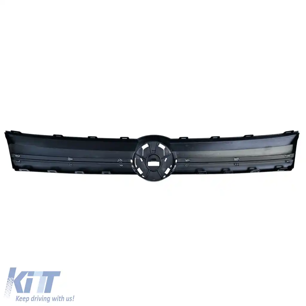 Grilaj radiator Grilaj frontal Negru lucios cu benzi cromate potrivit pentru VW Caddy V SB din 2020-image-6265944