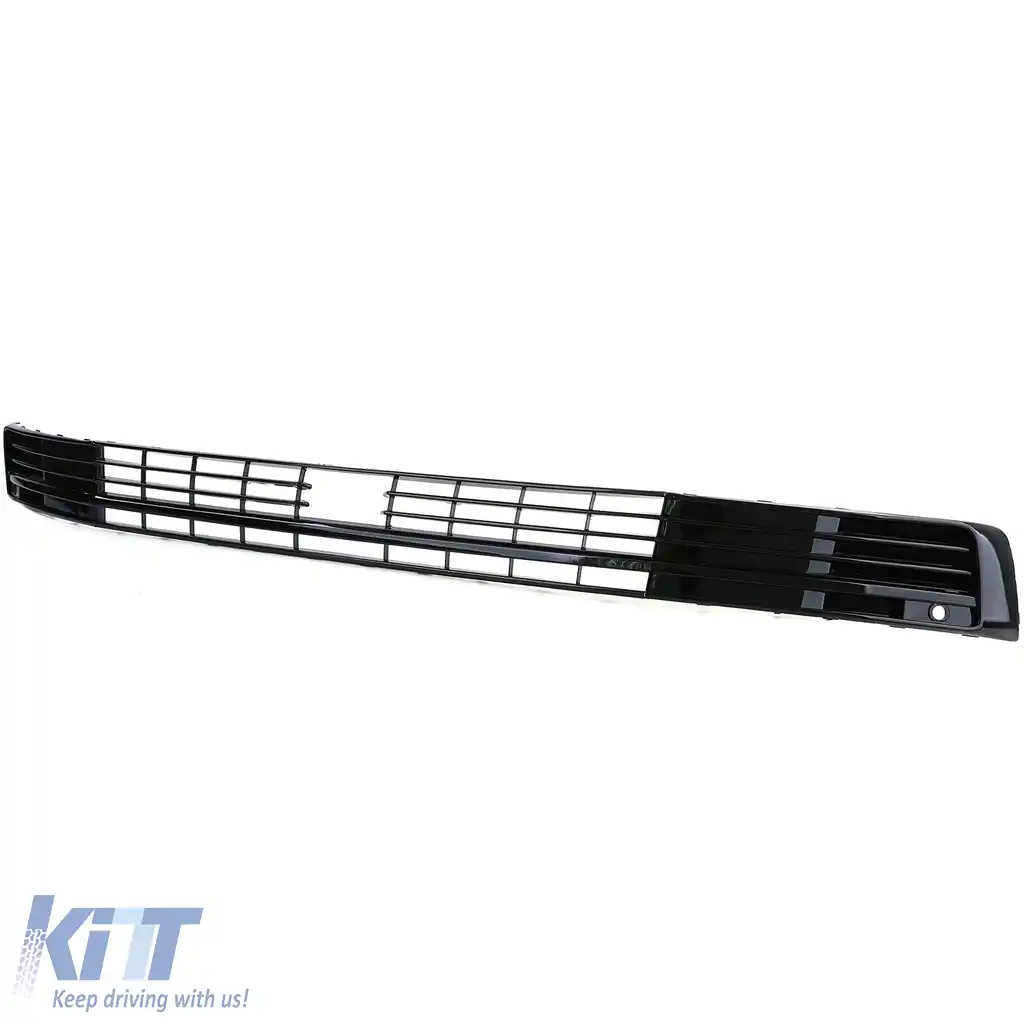 Grilaj Radiator Mesh Bumper Negru Lucios potrivit pentru VW T6 Multivan cu ACC 15-19-image-6192780