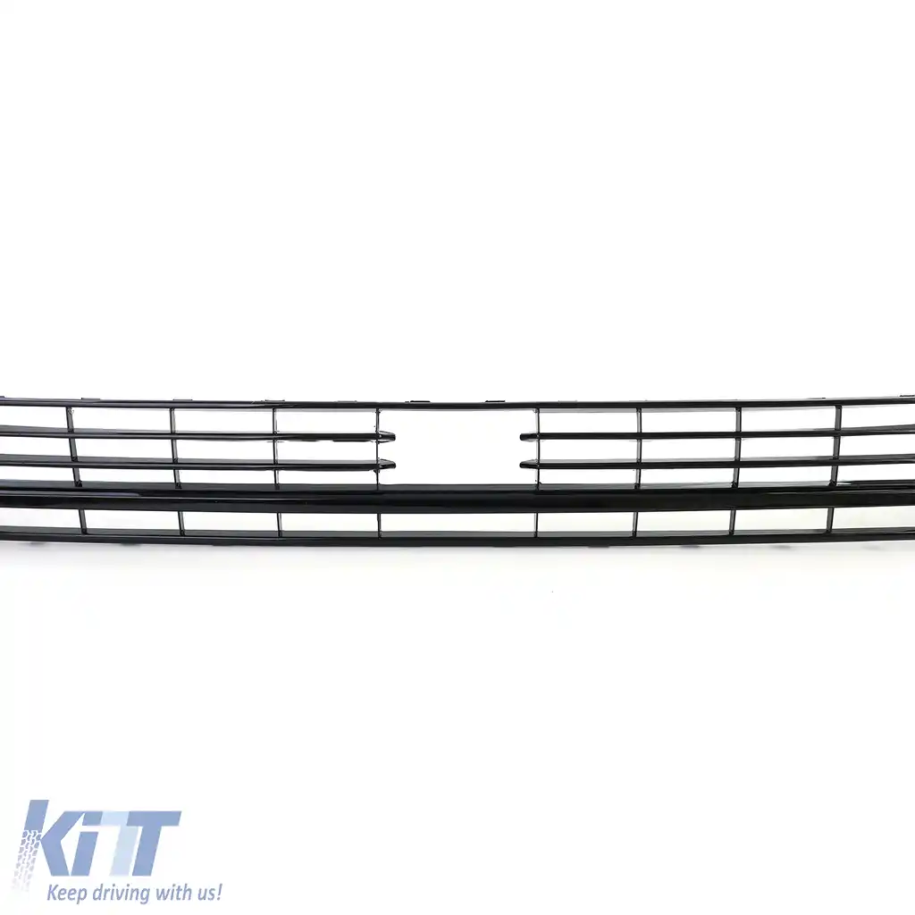 Grilaj Radiator Mesh Bumper Negru Lucios potrivit pentru VW T6 Multivan cu ACC 15-19-image-6192782