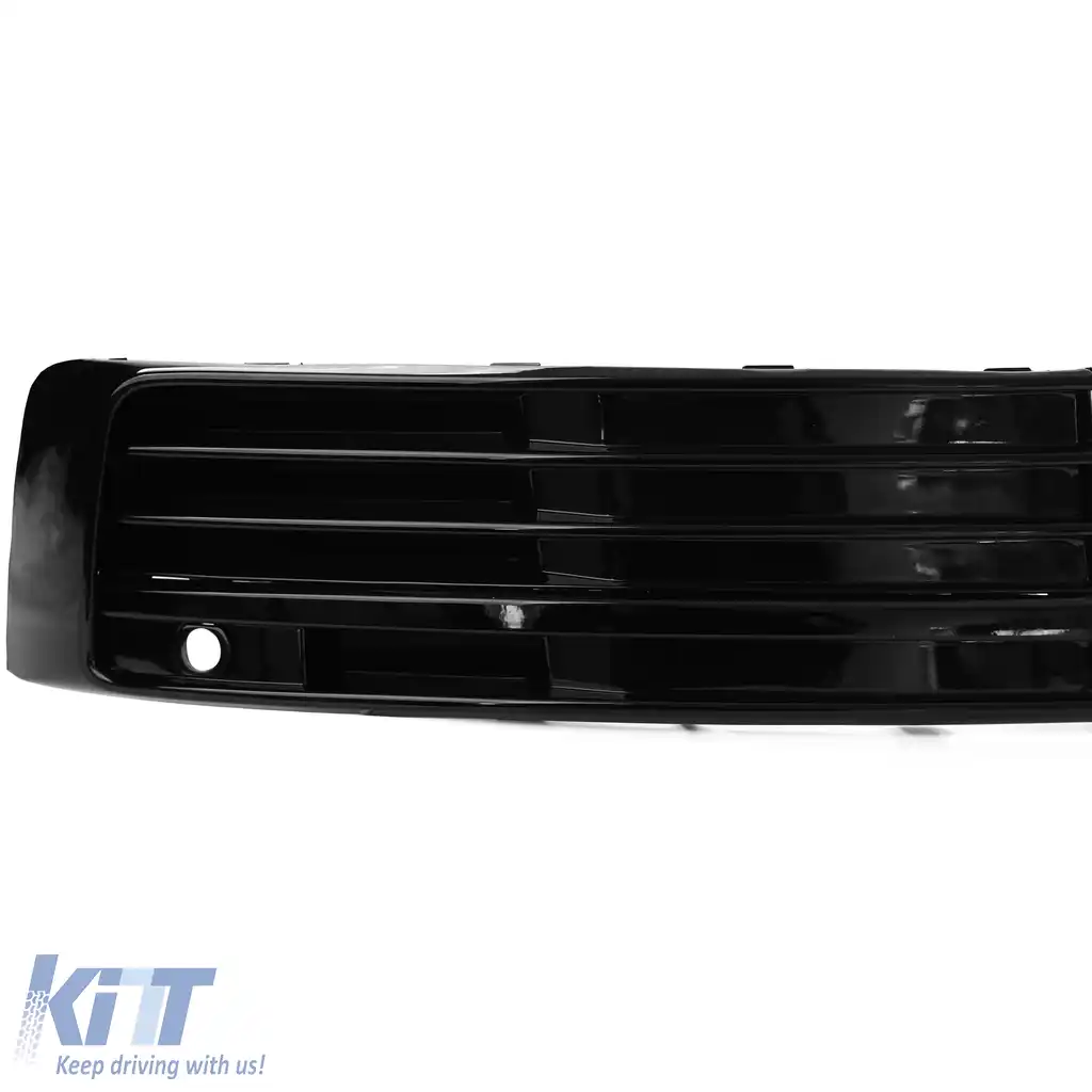 Grilaj Radiator Mesh Bumper Negru Lucios potrivit pentru VW T6 Multivan cu ACC 15-19-image-6192783