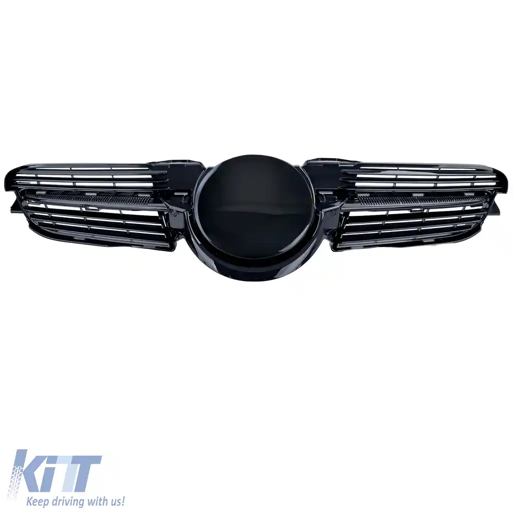 Grilaj radiator negru lucios potrivit pentru Mercedes SLK R171 2004-2007 pre-facelift-image-6210330