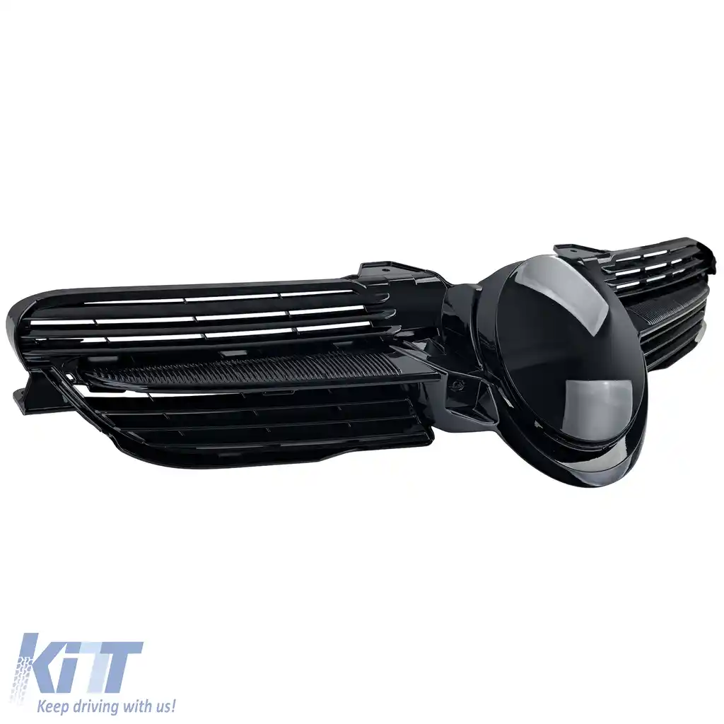 Grilaj radiator negru lucios potrivit pentru Mercedes SLK R171 2004-2007 pre-facelift-image-6210331