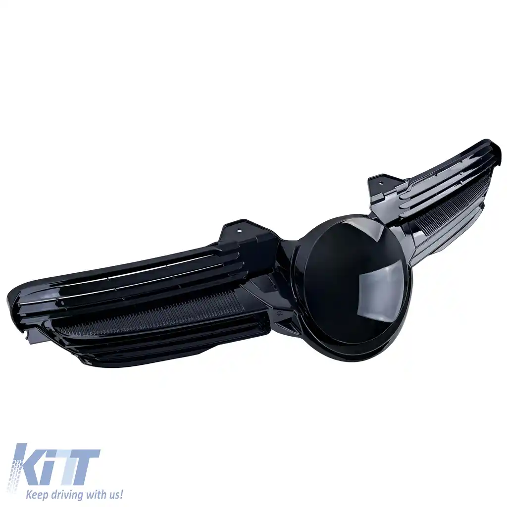 Grilaj radiator negru lucios potrivit pentru Mercedes SLK R171 2004-2007 pre-facelift-image-6210333