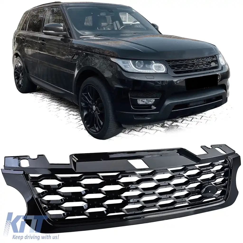 Grilaj radiator NOU ASPECT Negru Lucios potrivit pentru Range Rover Sport L494 2013-2017