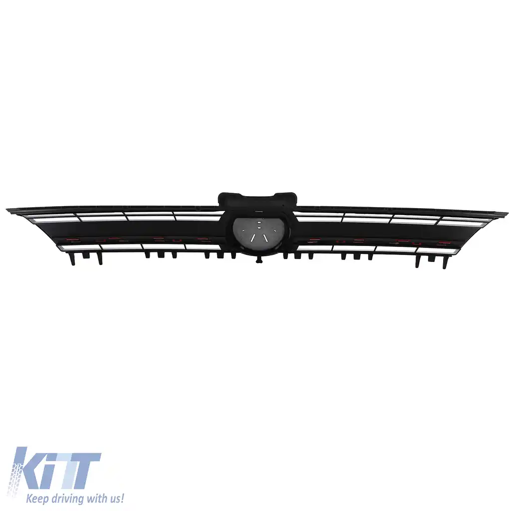 Grilaj radiator performant negru lucios cu detalii roșii, potrivit pentru VW Golf 7 + GTI 12-17-image-6198080