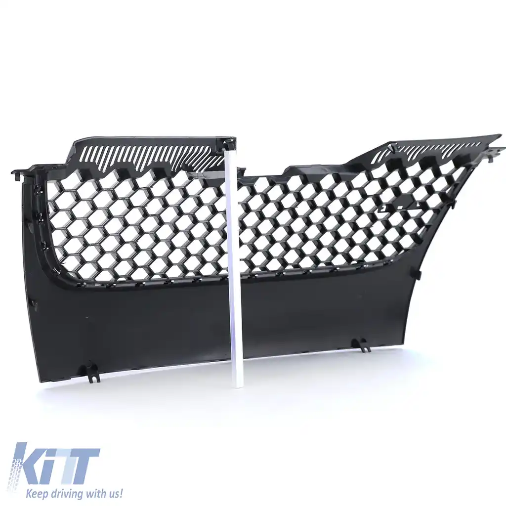 Grilaj radiator sport cu fagure fără emblema, cu detalii cromate, potrivit pentru VW Golf 5 GTI 03-09-image-6200034