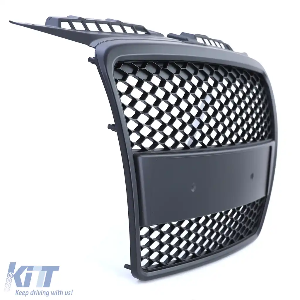 Grilaj radiator sport din fagure fără emblemă negru mat, potrivit pentru Audi A3 8P 05-08-image-6197086