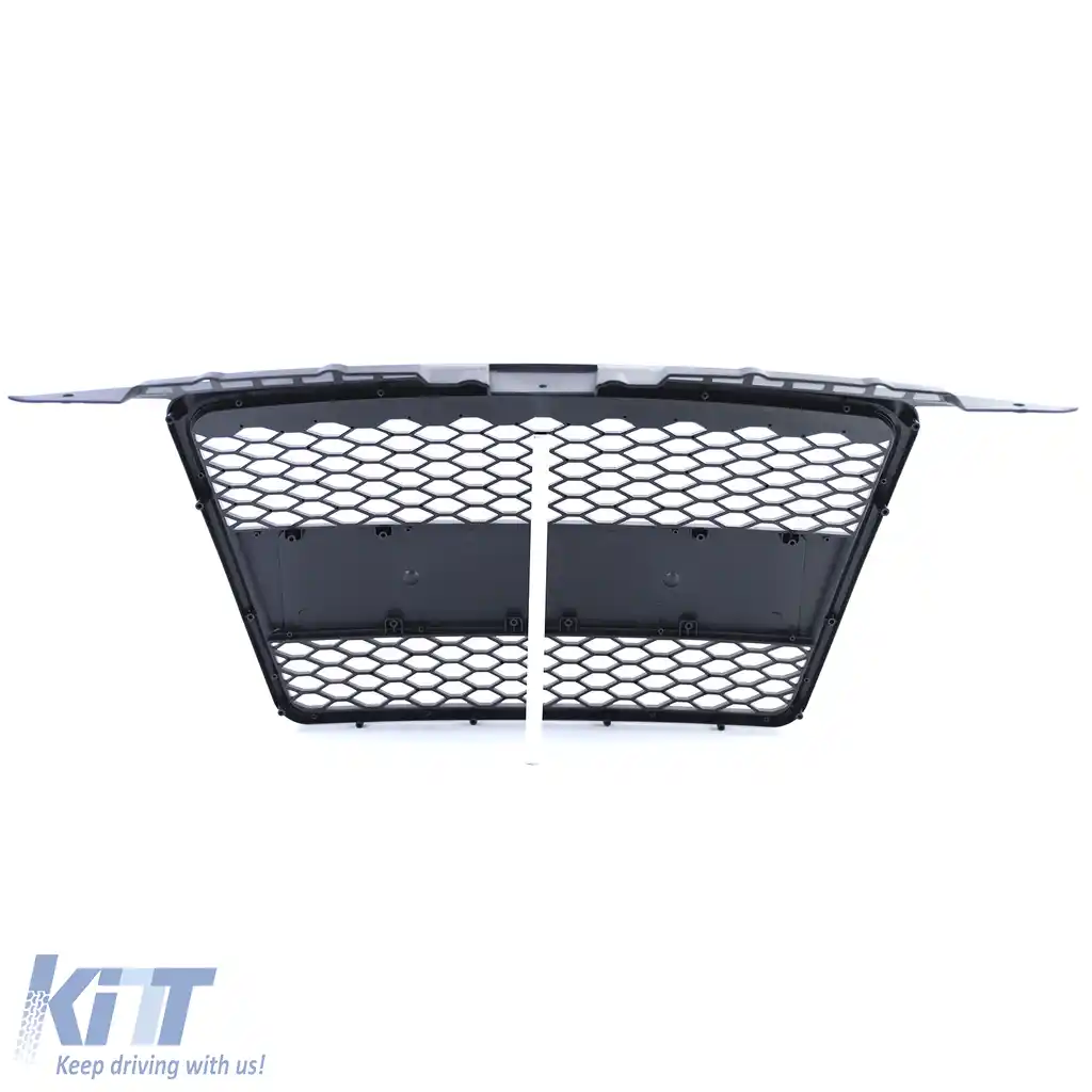 Grilaj radiator sport din fagure fără emblemă negru mat, potrivit pentru Audi A3 8P 05-08-image-6197088