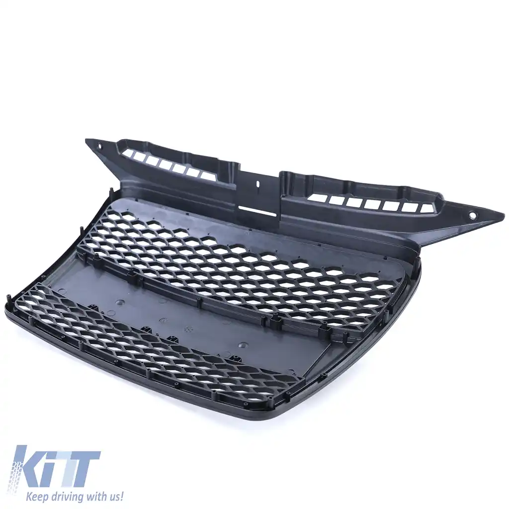 Grilaj radiator sport din fagure fără emblemă negru mat, potrivit pentru Audi A3 8P 05-08-image-6197090