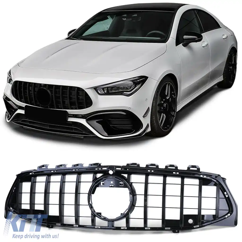 Grilaj radiator sport negru lucios potrivit pentru Mercedes CLA C118 X118 2019-2022