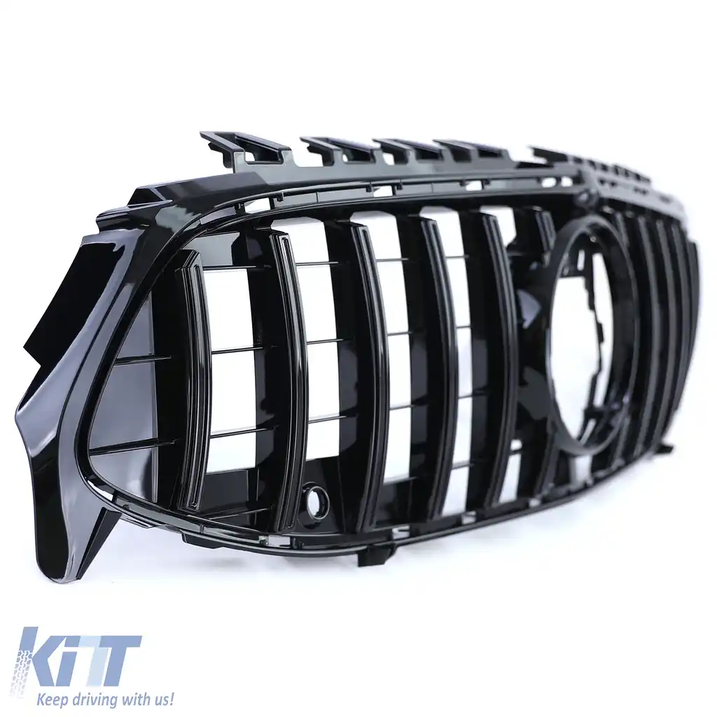 Grilaj radiator sport negru lucios potrivit pentru Mercedes CLA C118 X118 2019-2022-image-6257791
