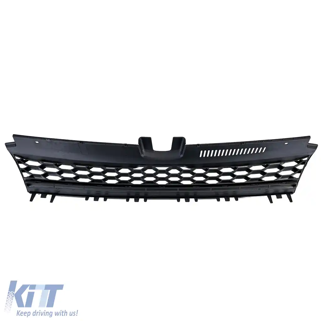 Grilaj radiator tip fagure fără emblemă cu bandă cromată, potrivit pentru VW Golf 7 12-17, inclusiv GTD-image-6194734