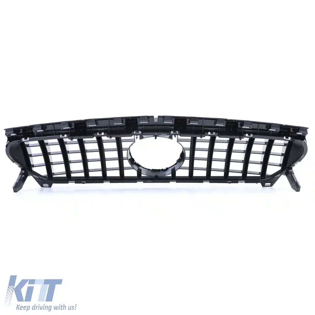 Grilaj sport crom negru lucios, potrivit pentru Mercedes CLA C117 pre-facelift 13-16-image-6203088