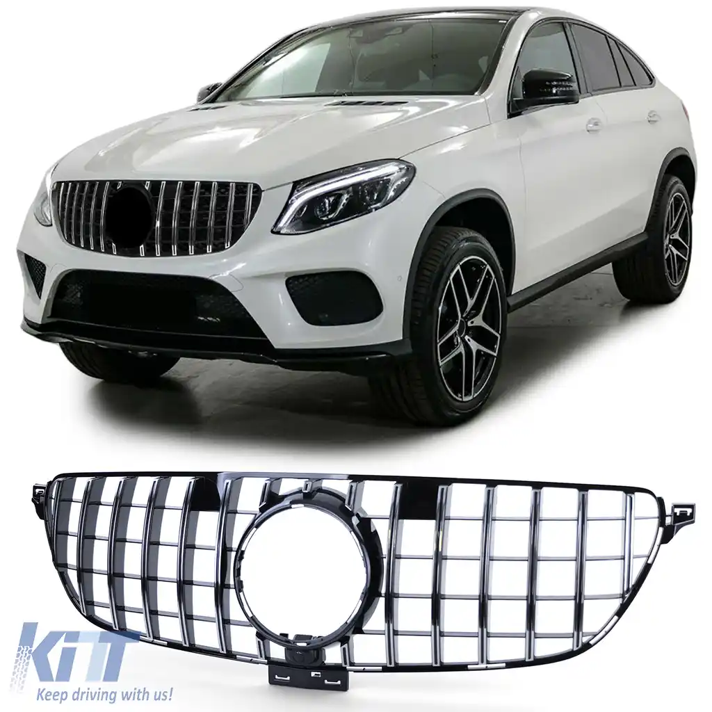 Grilaj Sport Crom Negru potrivit pentru Mercedes GLE Coupe C292 2015-2019