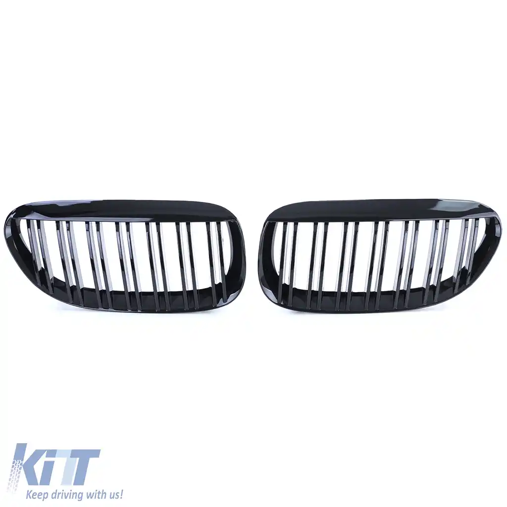 Grilaj sport cu dublu fante, lucios, potrivit pentru BMW Seria 6 E63 E64-image-6201741