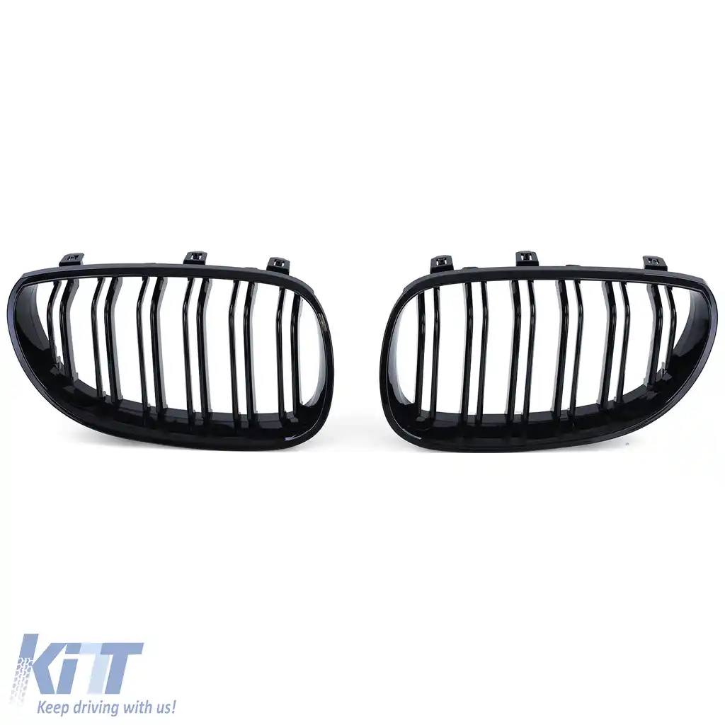 Grilaj sport cu dublu fante, lucios, potrivit pentru BMW Seria 5 E60 E61 03-10-image-6201756