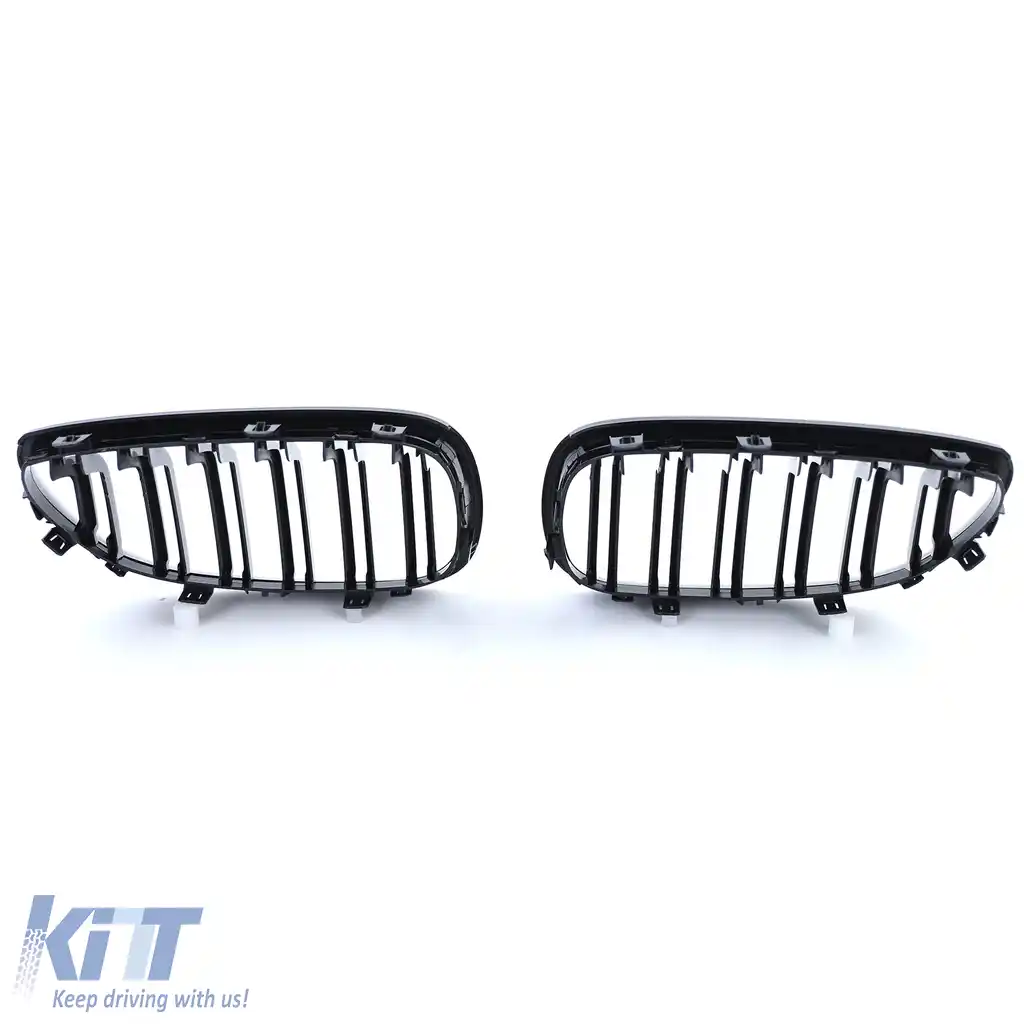 Grilaj sport cu dublu fante, lucios, potrivit pentru BMW Seria 5 E60 E61 03-10-image-6201757
