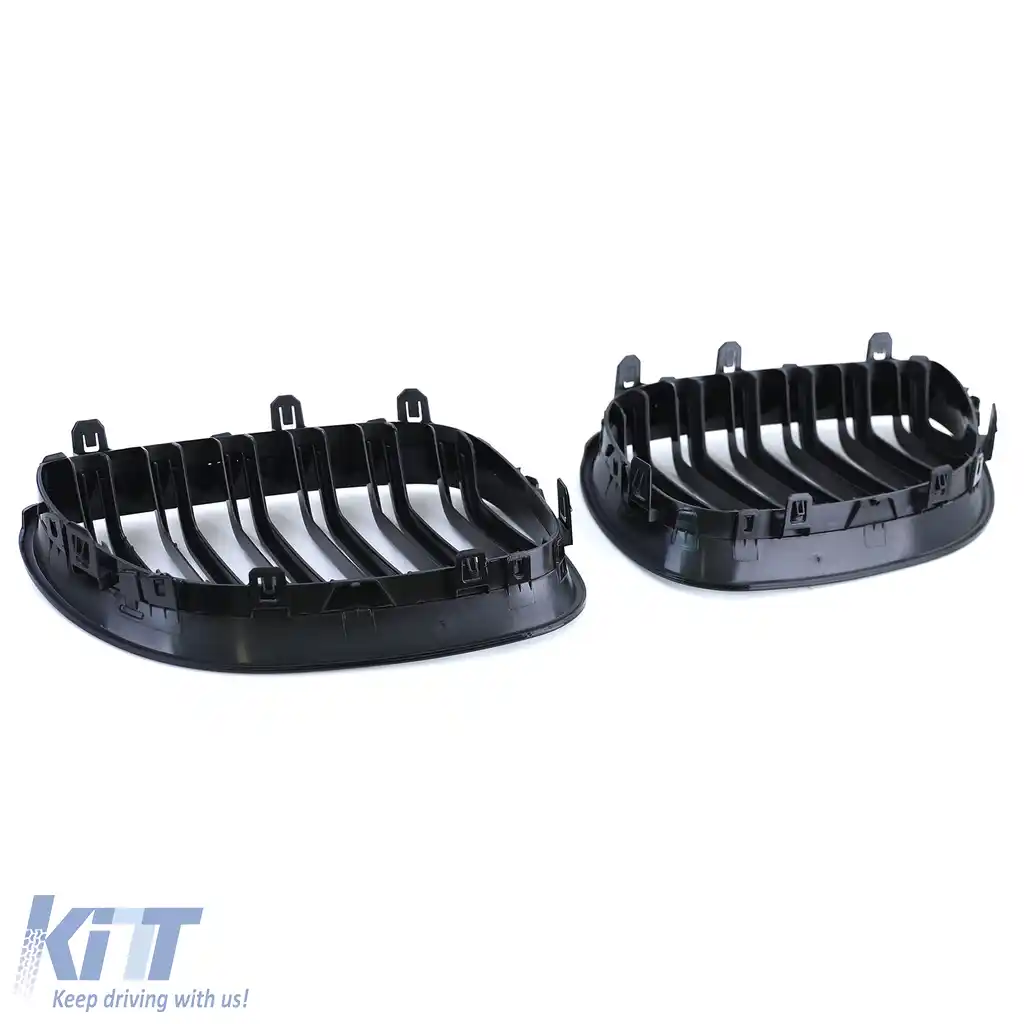 Grilaj sport cu dublu fante, lucios, potrivit pentru BMW Seria 5 E60 E61 03-10-image-6201758