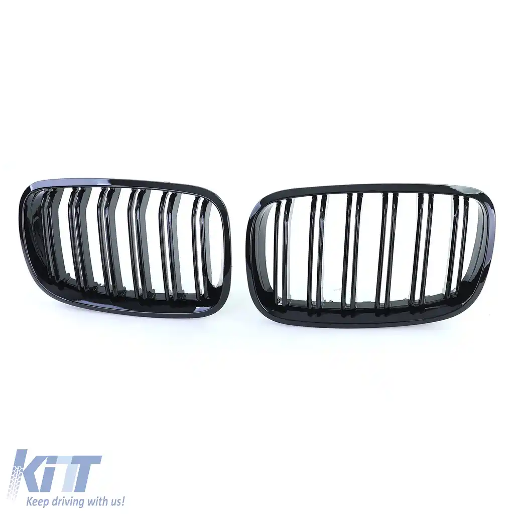 Grilaj sport cu dublu fante, lucios, potrivit pentru BMW X5 E70 X6 E71-image-6202402