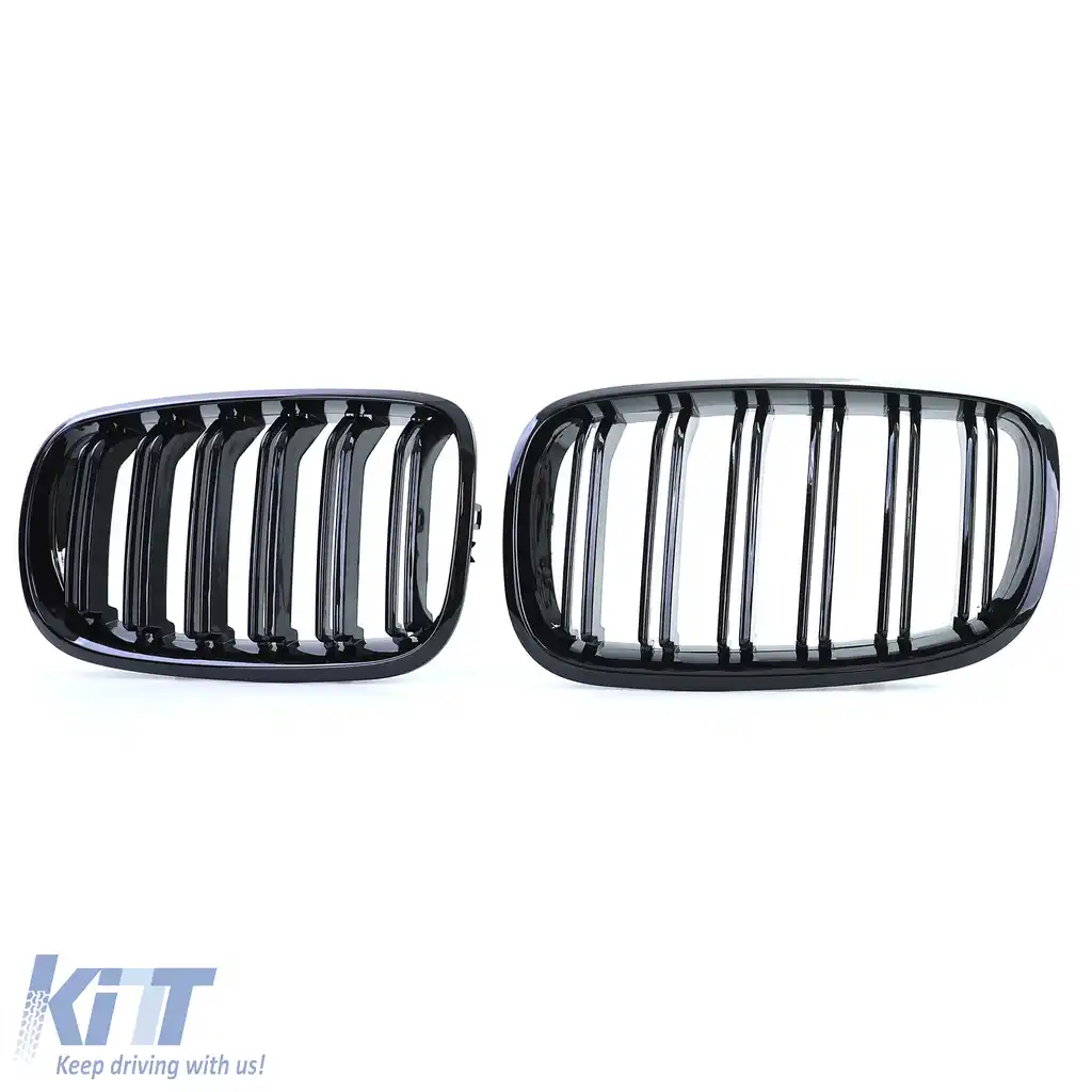 Grilaj sport cu dublu fante, lucios, potrivit pentru BMW X5 E70 X6 E71-image-6202404