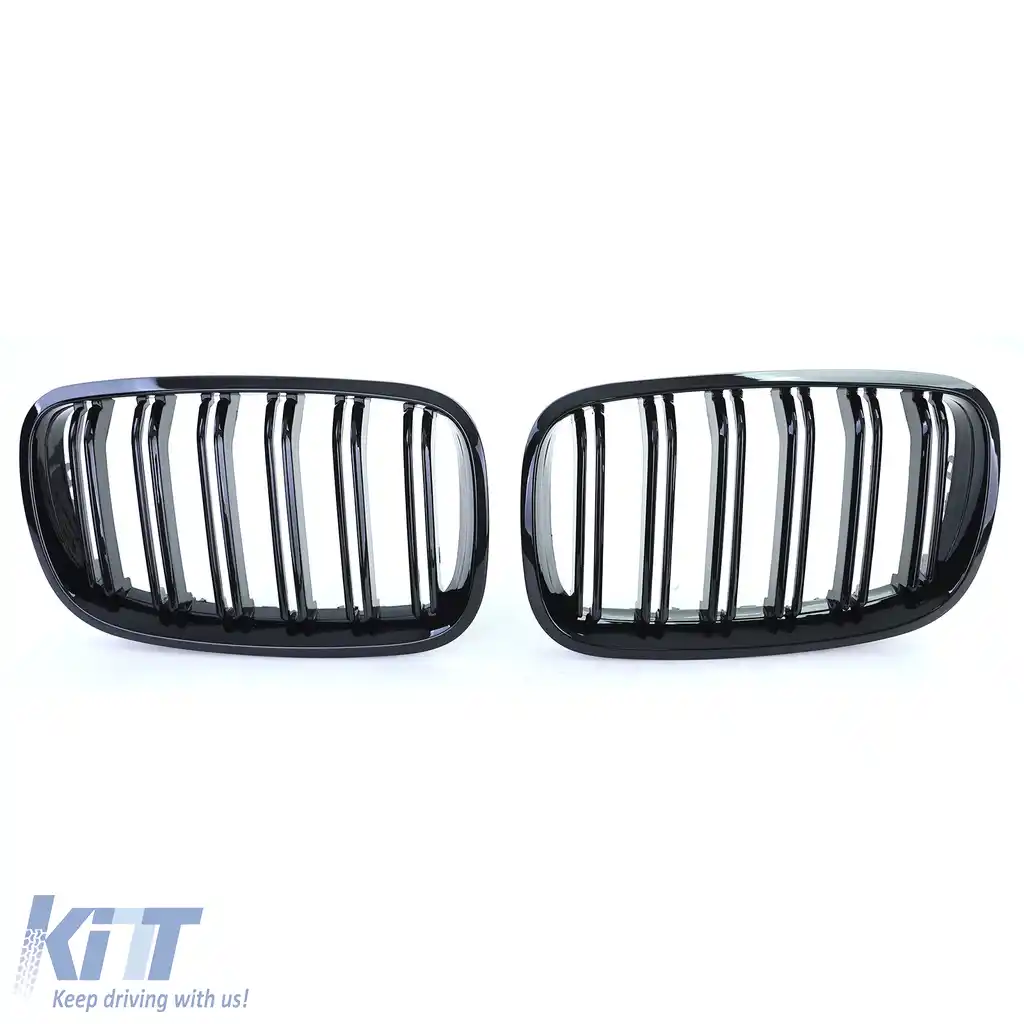 Grilaj sport cu dublu fante, lucios, potrivit pentru BMW X5 E70 X6 E71-image-6202405
