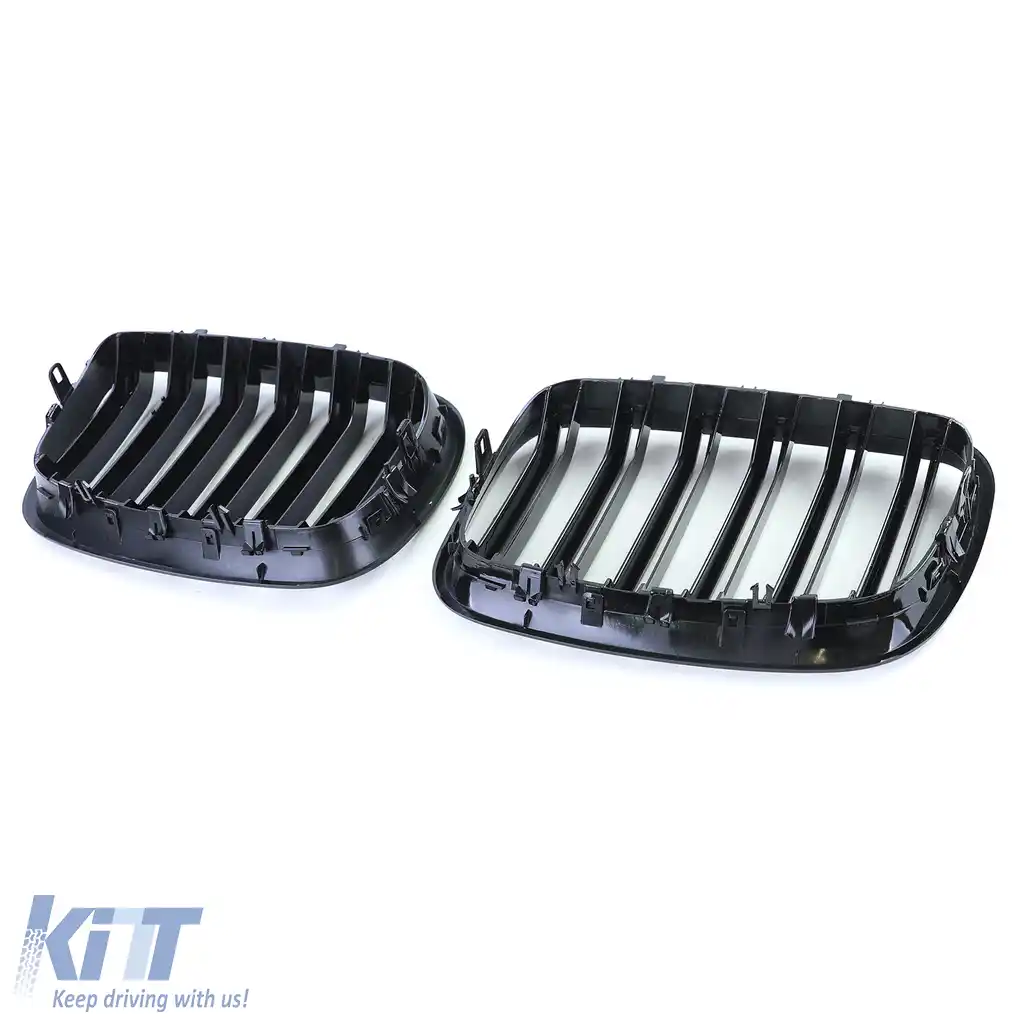 Grilaj sport cu dublu fante, lucios, potrivit pentru BMW X5 E70 X6 E71-image-6202407
