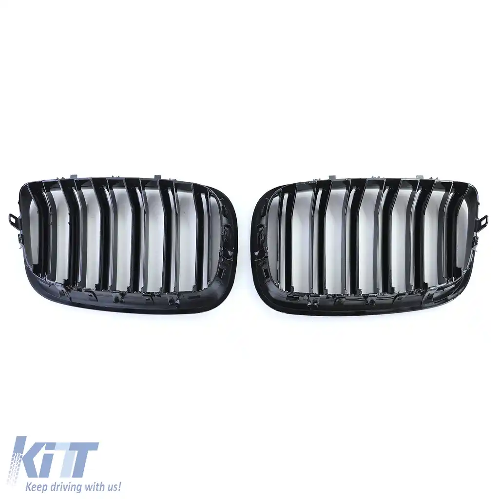 Grilaj sport cu dublu fante, lucios, potrivit pentru BMW X5 E70 X6 E71-image-6202408
