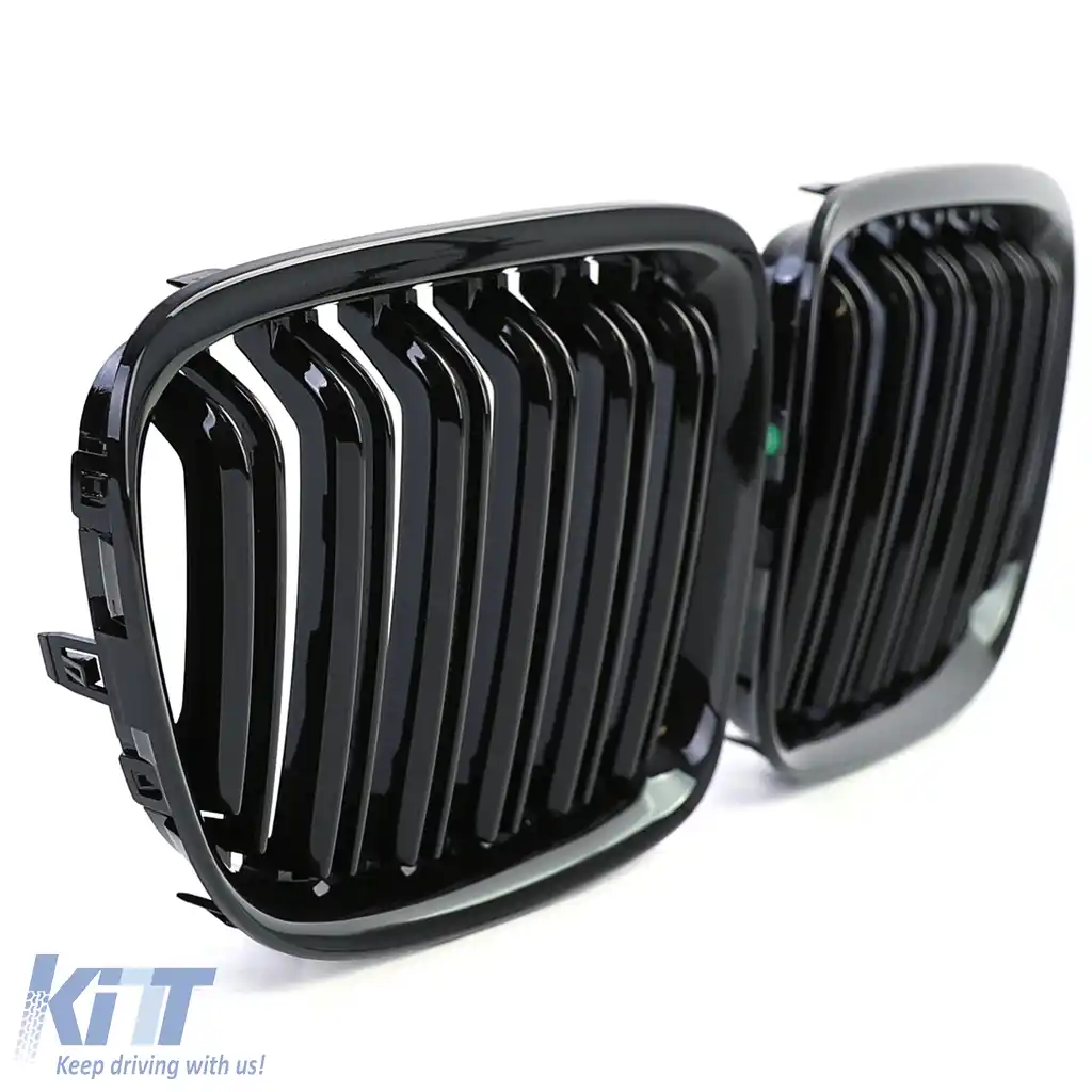 Grilaj sport cu dublu fante, lucios, potrivit pentru BMW X1 E84 09-15-image-6202941