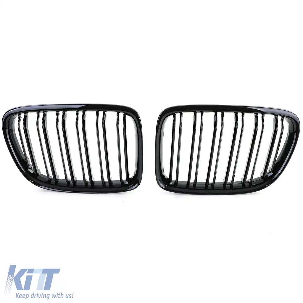Grilaj sport cu dublu fante, lucios, potrivit pentru BMW X1 E84 09-15-image-6202944