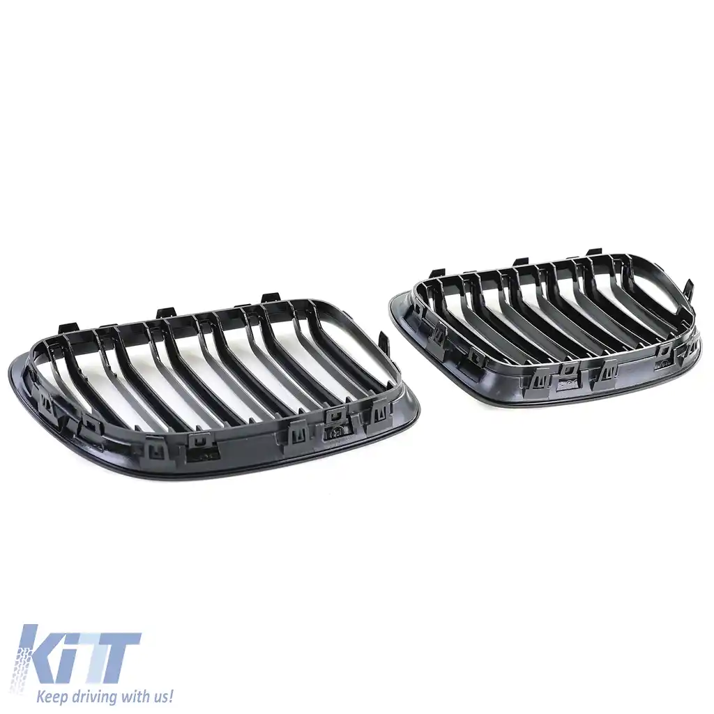 Grilaj sport cu dublu fante, lucios, potrivit pentru BMW X1 E84 09-15-image-6202945