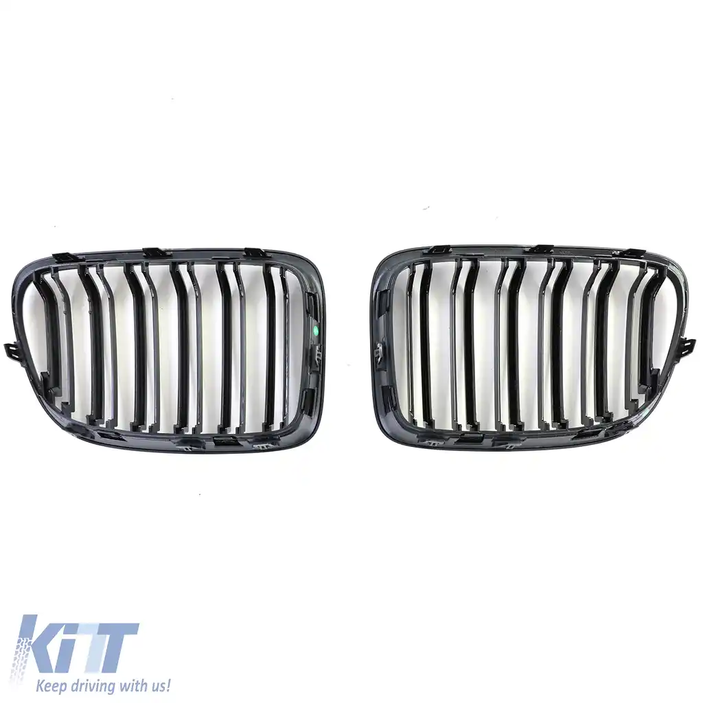 Grilaj sport cu dublu fante, lucios, potrivit pentru BMW X1 E84 09-15-image-6202946