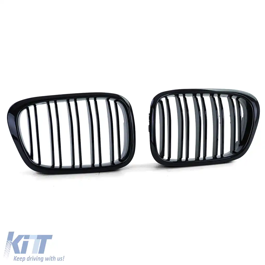 Grilaj sport cu dublu fante, lucios, potrivit pentru BMW Seria 5 E39 95-03-image-6207177