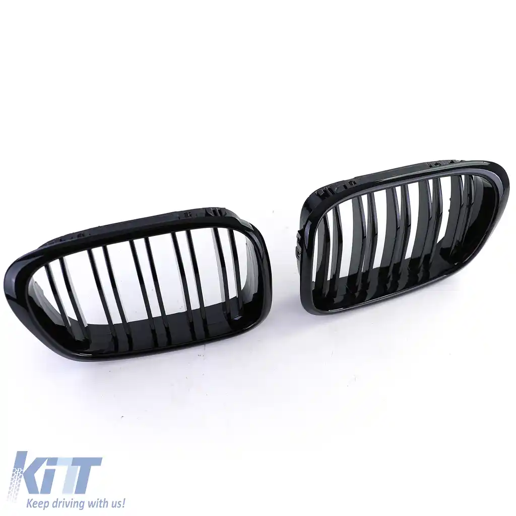 Grilaj sport cu dublu fante, lucios, potrivit pentru BMW Seria 5 E39 95-03-image-6207180
