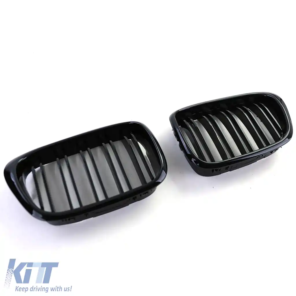 Grilaj sport cu dublu fante, lucios, potrivit pentru BMW Seria 5 E39 95-03-image-6207182