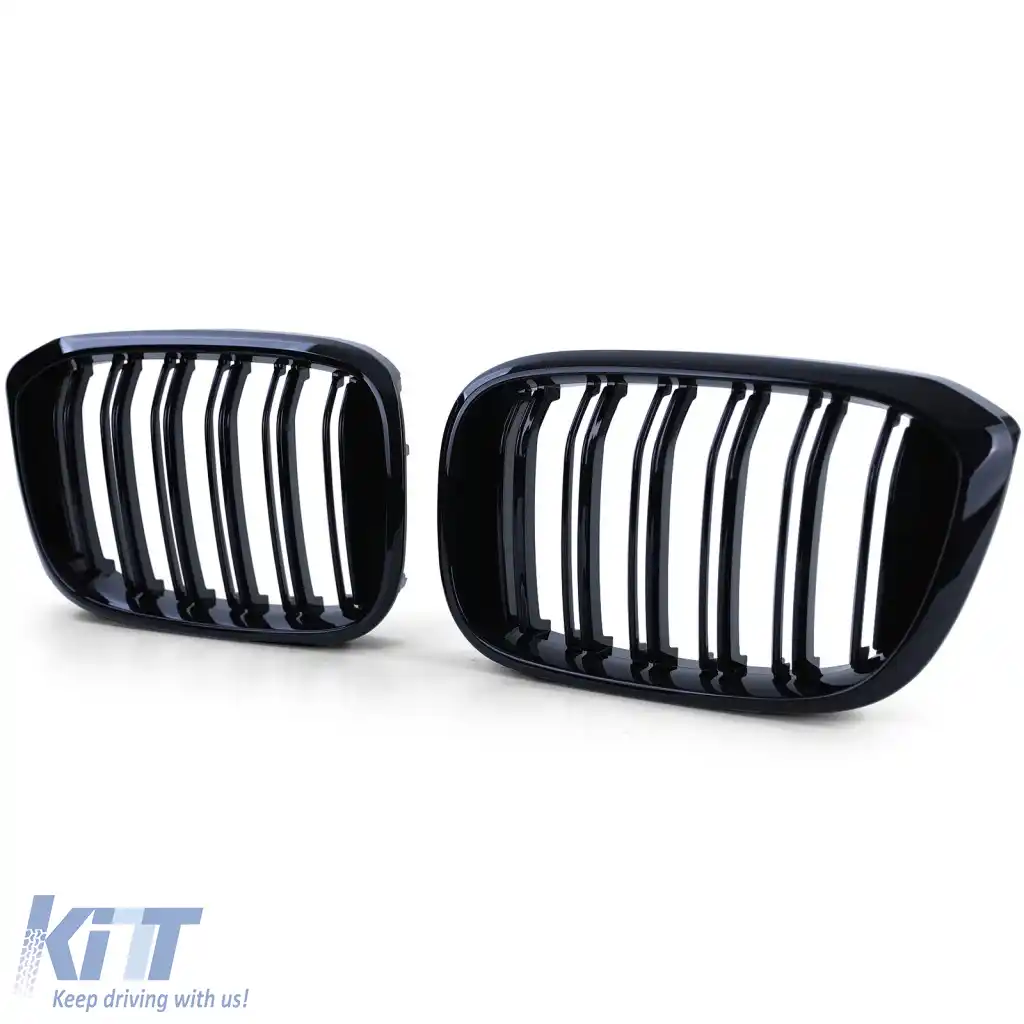 Grilaj sport cu dublu fante lucios, potrivit pentru BMW X3 G01 X4 G02 17-21-image-6261299