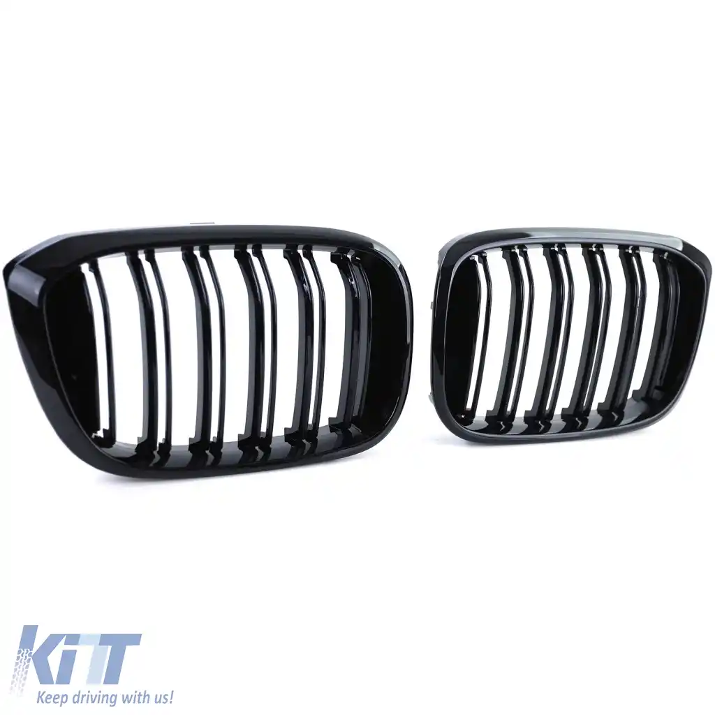 Grilaj sport cu dublu fante lucios, potrivit pentru BMW X3 G01 X4 G02 17-21-image-6261300