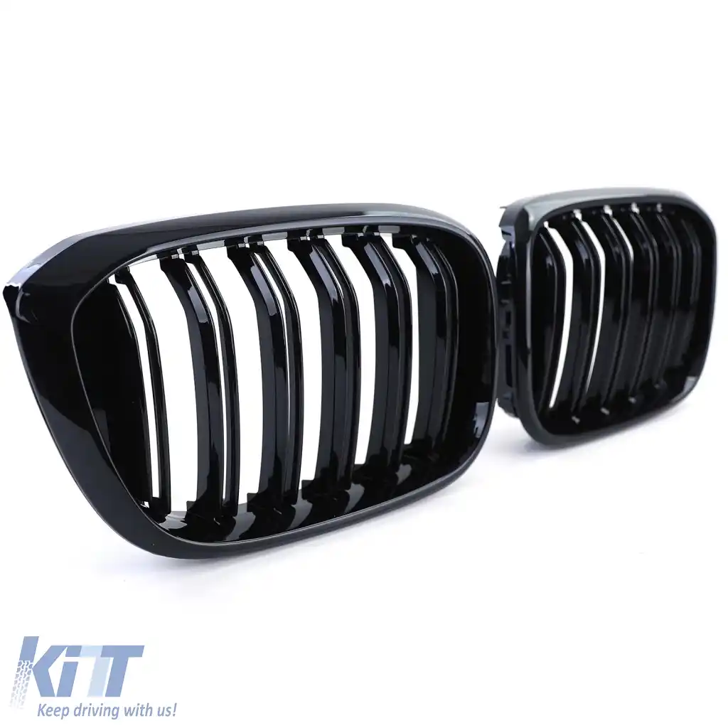 Grilaj sport cu dublu fante lucios, potrivit pentru BMW X3 G01 X4 G02 17-21-image-6261301