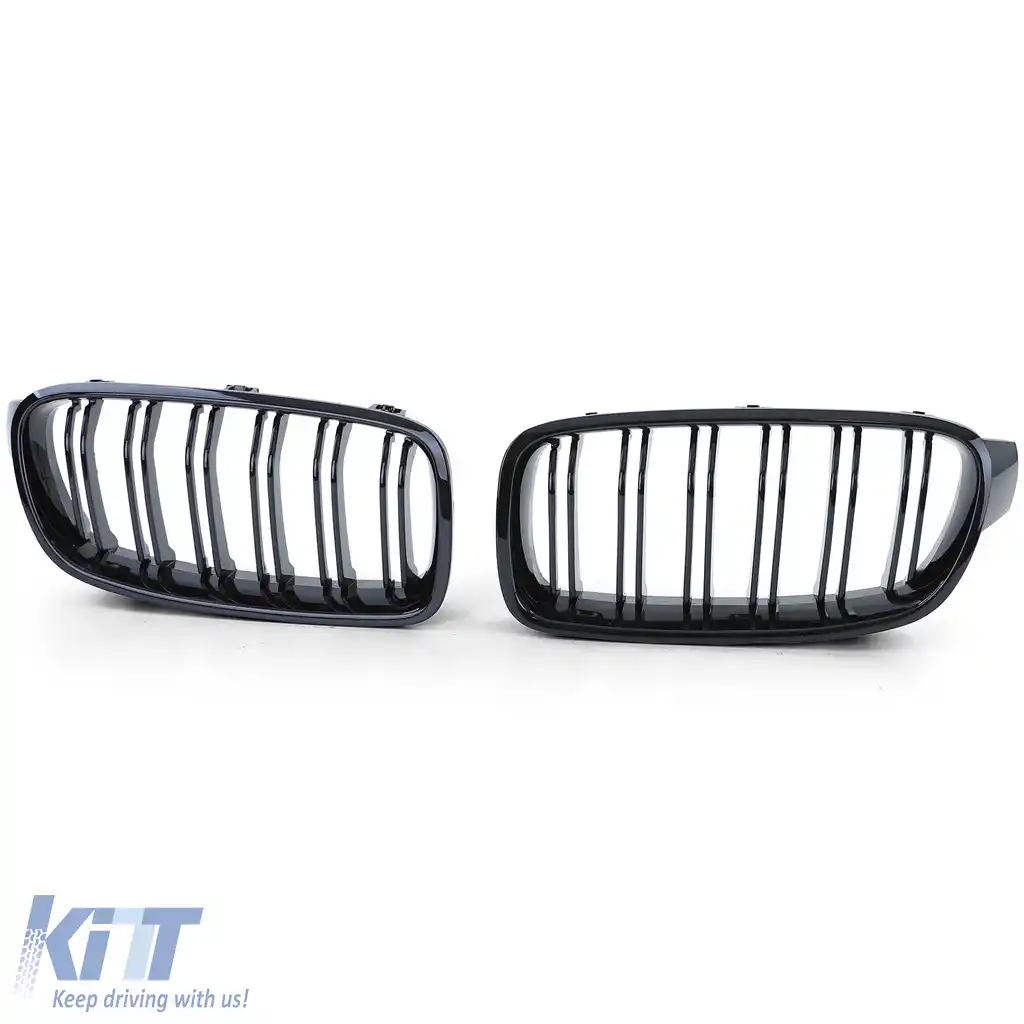 Grilaj sport cu dublu fante, negru lucios, potrivit pentru BMW F30 F31 11-19-image-6206418