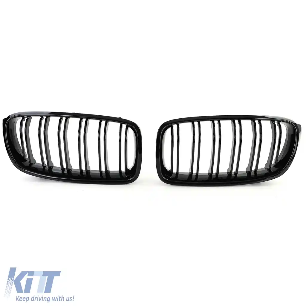 Grilaj sport cu dublu fante, negru lucios, potrivit pentru BMW F30 F31 11-19-image-6206422